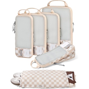 image:imageBAGSMART 6 Set 4 Set2 Set Compression Packing Cubes for Travel Lightweight Luggage Organizer Bags Durable Space Saver Bags Travel EssentialsWeekend Check
