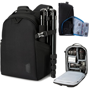 image:imageBAGSMART Camera Backpack DSLR SLR Camera Bag Backpack Fits 156 Inch LaptopAntiTheft Waterproof Camera Case for PhotographersMen Womenwith Rain CoverTripod HolderBlackBlack