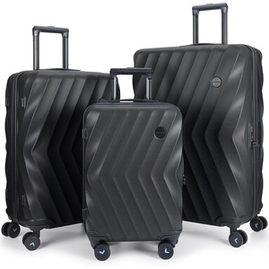 image:imageBAGSMART Carry On Luggage 22x14x9 Airline Approved PC Hardside Suitcase 20 Inch Carryon with Spinner Wheels Travel Luggage Lightweight Rolling Suitcases for Men Women Purple02 Black