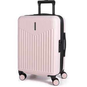 image:imageBAGSMART Carry On Luggage 22x14x9 Airline Approved with Spinner Wheels100 PC Hardside Expandable Luggage with TSA Lock for Trips 20 Inch Rolling Suitcases for Men WomenPinkBlackPink