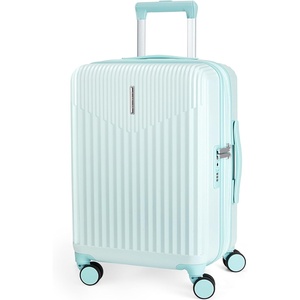 image:imageBAGSMART Carry On Luggage 22x14x9 Airline Approved with Spinner Wheels100 PC Hardside Expandable Luggage with TSA Lock for Trips 20 Inch Rolling Suitcases for Men WomenPinkMint Green