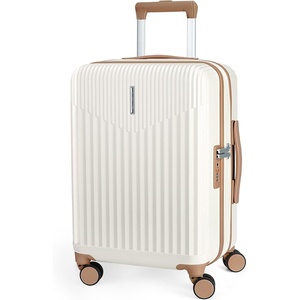 image:imageBAGSMART Carry On Luggage 22x14x9 Airline Approved with Spinner Wheels100 PC Hardside Expandable Luggage with TSA Lock for Trips 20 Inch Rolling Suitcases for Men WomenPinkBeige