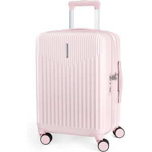image:imageBAGSMART Carry On Luggage 22x14x9 Airline Approved with Spinner Wheels100 PC Hardside Expandable Luggage with TSA Lock for Trips 20 Inch Rolling Suitcases for Men WomenPinkPink