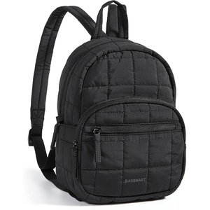 image:imageBAGSMART College Laptop Backpack Travel Backpack for Women Quilted Casual Daypack WaterResistant Bookbag for 156 Inch Laptop ChocolateClassic Black