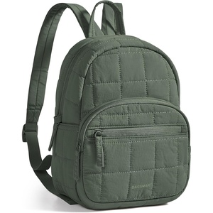 image:imageBAGSMART College Laptop Backpack Travel Backpack for Women Quilted Casual Daypack WaterResistant Bookbag for 156 Inch Laptop ChocolateEmerald Green