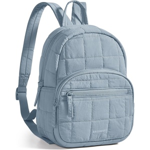image:imageBAGSMART College Laptop Backpack Travel Backpack for Women Quilted Casual Daypack WaterResistant Bookbag for 156 Inch Laptop ChocolateLight Blue