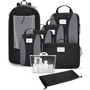image:imageBAGSMART Compression Packing Cubes 6 PCS Packing Cubes for Suitcases Travel Bags Organizer for Luggage Lightweight Packing Cube for Travel EssentialsBlack