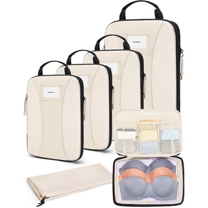 image:imageBAGSMART Compression Packing Cubes 6 PCS Packing Cubes for Suitcases Travel Bags Organizer for Luggage Lightweight Packing Cube for Travel EssentialsBeige