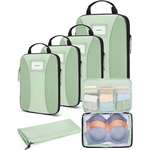image:imageBAGSMART Compression Packing Cubes 6 PCS Packing Cubes for Suitcases Travel Bags Organizer for Luggage Lightweight Packing Cube for Travel EssentialsKohlrabi Green