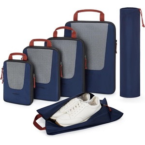 image:imageBAGSMART Compression Packing Cubes for Travel 654set Lightweight Packing Organizers Summer Travel Essentials Suitcase Organizer Bags SetKNavy
