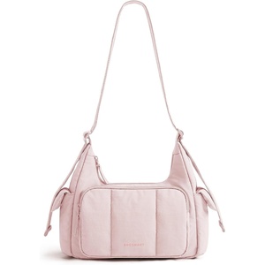 image:imageBAGSMART Crossbody Bag for Women 6L Lightweight Hobo Purse for Travel amp Daily Use Waterresistant Cute Puffer Shoulder BagCandy Pink