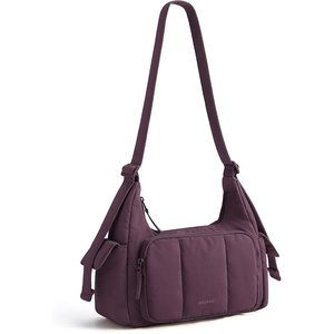 image:imageBAGSMART Crossbody Bag for Women 6L Lightweight Hobo Purse for Travel amp Daily Use Waterresistant Cute Puffer Shoulder BagDark Cherry