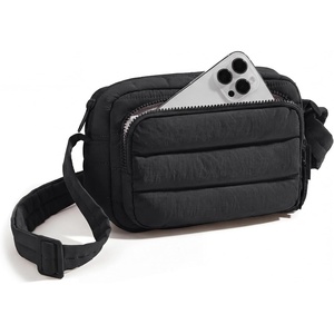 image:imageBAGSMART Crossbody Bags for Women Puffer Crossbody Purses for Women with RFID Blocking Slots Handbags Wallet Small Purse  Travel PurseBlack