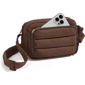 image:imageBAGSMART Crossbody Bags for Women Puffer Crossbody Purses for Women with RFID Blocking Slots Handbags Wallet Small Purse  Travel PurseCoffee Brown