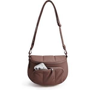 image:imageBAGSMART Crossbody Bags for Women Puffer Cute Bum Bag with Pouch Quilted Hobo Bag for Daily Travel College03espresso Brown