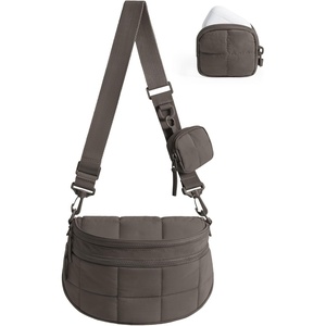 image:imageBAGSMART Crossbody Bags for Women Puffer Cute Bum Bag with Pouch Quilted Hobo Bag for Daily Travel CollegeDim Gray