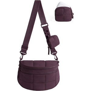 image:imageBAGSMART Crossbody Bags for Women Puffer Cute Bum Bag with Pouch Quilted Hobo Bag for Daily Travel CollegeGrape