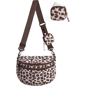 image:imageBAGSMART Crossbody Bags for Women Puffer Cute Bum Bag with Pouch Quilted Hobo Bag for Daily Travel CollegeLeopard