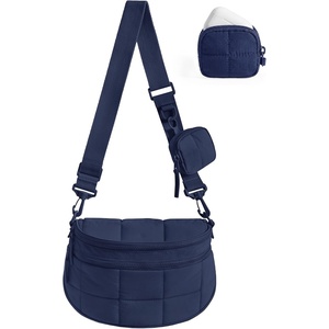 image:imageBAGSMART Crossbody Bags for Women Puffer Cute Bum Bag with Pouch Quilted Hobo Bag for Daily Travel CollegeNavy