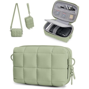 image:imageBAGSMART Digital Camera Case Protective Puffy Camera Case with 2 Carrying Ways Lightweight amp Waterproof Small Camera Bag for Canon PowerShot G7X Mark IIIIISony DSCW800DSCW830  PinkGreygreen