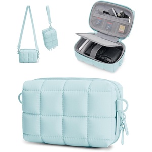 image:imageBAGSMART Digital Camera Case Protective Puffy Camera Case with 2 Carrying Ways Lightweight amp Waterproof Small Camera Bag for Canon PowerShot G7X Mark IIIIISony DSCW800DSCW830  PinkLight Blue