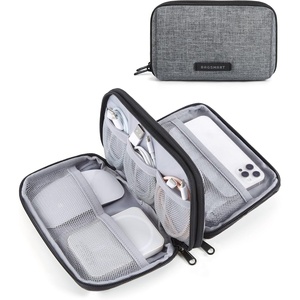 image:imageBAGSMART Electronics Organizer Travel Case Cable Charger Cord Tech Organizer Pouch for Phone Charger Accessories Black02Grey