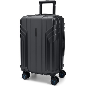 image:imageBAGSMART Expandable Carry On Luggage 22x14x9 Airline Approved Blue  Spinner Wheels TSA Lock Lightweight Hard Shell Suitcase22x14x9 Airline ApprovedBlack