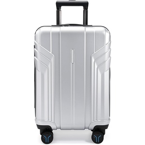 image:imageBAGSMART Expandable Carry On Luggage 22x14x9 Airline Approved Blue  Spinner Wheels TSA Lock Lightweight Hard Shell Suitcase22x14x9 Airline ApprovedSliver