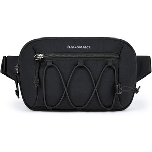 image:imageBAGSMART Fanny Packs for Women Small Belt Bag with Adjustable Strap Waist Pack for Running Workout Traveling Hiking Beige GreenBlack