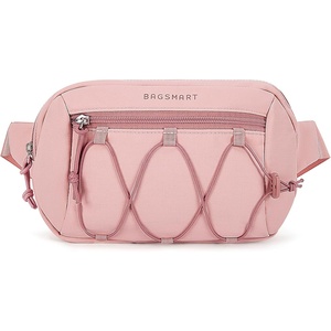 image:imageBAGSMART Fanny Packs for Women Small Belt Bag with Adjustable Strap Waist Pack for Running Workout Traveling Hiking Beige GreenLight Pink