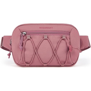 image:imageBAGSMART Fanny Packs for Women Small Belt Bag with Adjustable Strap Waist Pack for Running Workout Traveling Hiking Beige GreenPink