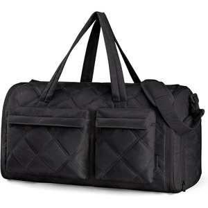 image:imageBAGSMART Garment Duffel Bag Convertible 2in1 Puffy WaterResistant CarryOn with Shoe Compartment ABlackABlack