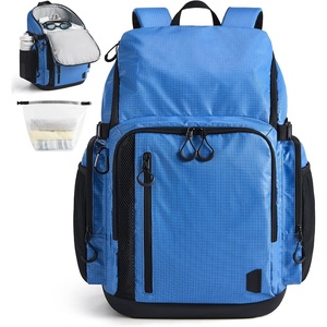image:imageBAGSMART Gym Backpack for Men with Shoe Compartment for MultiSport  WaterResistant MultiSport Gym Storage Expandable Pocket Fits Basketball Football Shoe Compartment Separates Swim GearBlue