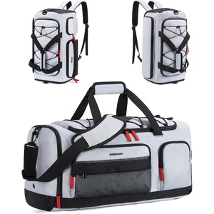 image:imageBAGSMART Gym Bag for Men Athletic Sports Backpack Travel Hiking Duffel  3In1 Gym Bag for Travel Clothes amp Padded 133 Laptop with Waterproof Wet Pocket amp Shoe Compartment for Travel CampingGrey