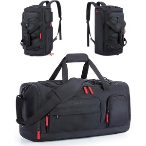 image:imageBAGSMART Gym Bag for Men Athletic Sports Backpack Travel Hiking Duffel  3In1 Gym Bag for Travel Clothes amp Padded 133 Laptop with Waterproof Wet Pocket amp Shoe Compartment for Travel CampingBlack