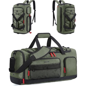 image:imageBAGSMART Gym Bag for Men Athletic Sports Backpack Travel Hiking Duffel  3In1 Gym Bag for Travel Clothes amp Padded 133 Laptop with Waterproof Wet Pocket amp Shoe Compartment for Travel CampingGreen