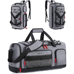 image:imageBAGSMART Gym Bag for Men Athletic Sports Backpack Travel Hiking Duffel  3In1 Gym Bag for Travel Clothes amp Padded 133 Laptop with Waterproof Wet Pocket amp Shoe Compartment for Travel CampingDark Grey