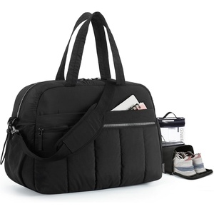 image:imageBAGSMART Gym Bag for Women Duffle Bag for Travel with Wet Pocket Lightweight Carry on Weekender Duffel Water ResistantBlack