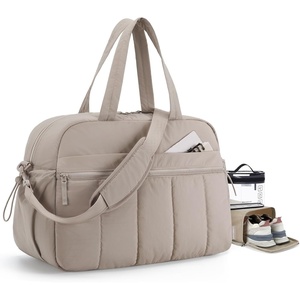 image:imageBAGSMART Gym Bag for Women Duffle Bag for Travel with Wet Pocket Lightweight Carry on Weekender Duffel Water ResistantBrown