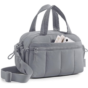 image:imageBAGSMART Gym Bag for Women Duffle Bag for Travel with Wet Pocket Lightweight Carry on Weekender Duffel Water ResistantGray Lilac