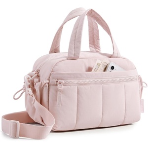 image:imageBAGSMART Gym Bag for Women Duffle Bag for Travel with Wet Pocket Lightweight Carry on Weekender Duffel Water ResistantPastel Pink