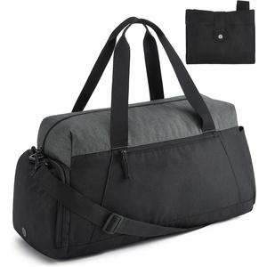 image:imageBAGSMART Gym Bags for Men Women Foldable Travel Duffle Bag Lightweight Weekender Duffel Bag With Shoe Compartment Water Resistant Workout Duffle Sports Bag for Travel Yoga Black1Black
