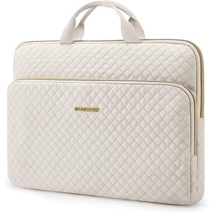 image:imageBAGSMART Laptop Sleeve 156 Inch Lightweight Laptop Bag Compatible with MacBook Pro 16 Inch156 Inch HPDellAcer AspireAsus Notebook Protective Case with Shoulder StrapPocketHandle GrayBeige