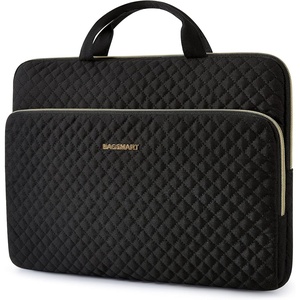 image:imageBAGSMART Laptop Sleeve 156 Inch Lightweight Laptop Bag Compatible with MacBook Pro 16 Inch156 Inch HPDellAcer AspireAsus Notebook Protective Case with Shoulder StrapPocketHandle GrayBlack