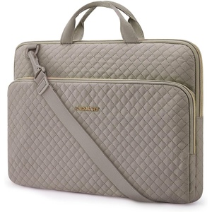 image:imageBAGSMART Laptop Sleeve 156 Inch Lightweight Laptop Bag Compatible with MacBook Pro 16 Inch156 Inch HPDellAcer AspireAsus Notebook Protective Case with Shoulder StrapPocketHandle GrayGrayShoulder Strap