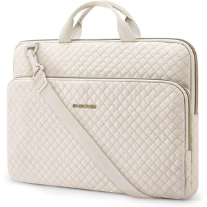 image:imageBAGSMART Laptop Sleeve 156 Inch Lightweight Laptop Bag Compatible with MacBook Pro 16 Inch156 Inch HPDellAcer AspireAsus Notebook Protective Case with Shoulder StrapPocketHandle GrayBeigeShoulder Strap