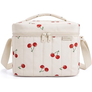 image:imageBAGSMART Lunch Box for Women Insulated Lunch Bag Cute Puffer Lunch Tote Bags Lightweight Quilted Reusable Cooler for Work Picnic or Travel PinkCherry