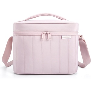 image:imageBAGSMART Lunch Box for Women Insulated Lunch Bag Cute Puffer Lunch Tote Bags Lightweight Quilted Reusable Cooler for Work Picnic or Travel PinkPink