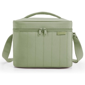 image:imageBAGSMART Lunch Box for Women Insulated Lunch Bag Cute Puffer Lunch Tote Bags Lightweight Quilted Reusable Cooler for Work Picnic or Travel PinkSage Green