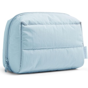 image:imageBAGSMART Puffy Makeup Bag Wide Opening Cosmetic Organizer Soft WaterResistant Travel Toiletry Pouch for Women for Purse Compact amp Spacious02Baby Blue